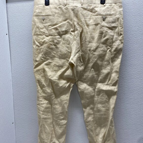 Zegna Men’s Flat Front Linen Tailored Pants - Picture 6 of 10